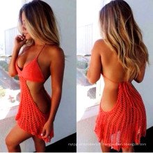 Maillot de bain en crochet à main pour fille Vêtements de plage en bikini Couvercle